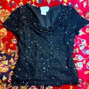 PAPELL BOUTIQUE EVENING sequined blouse